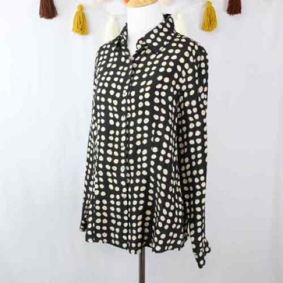 CAbi Tops - CAbi black and white dot shirt